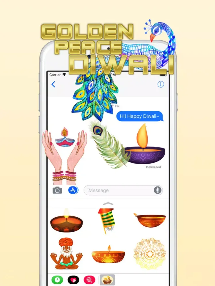 Screenshot di Golden Peace Diwali Sticker iPad 