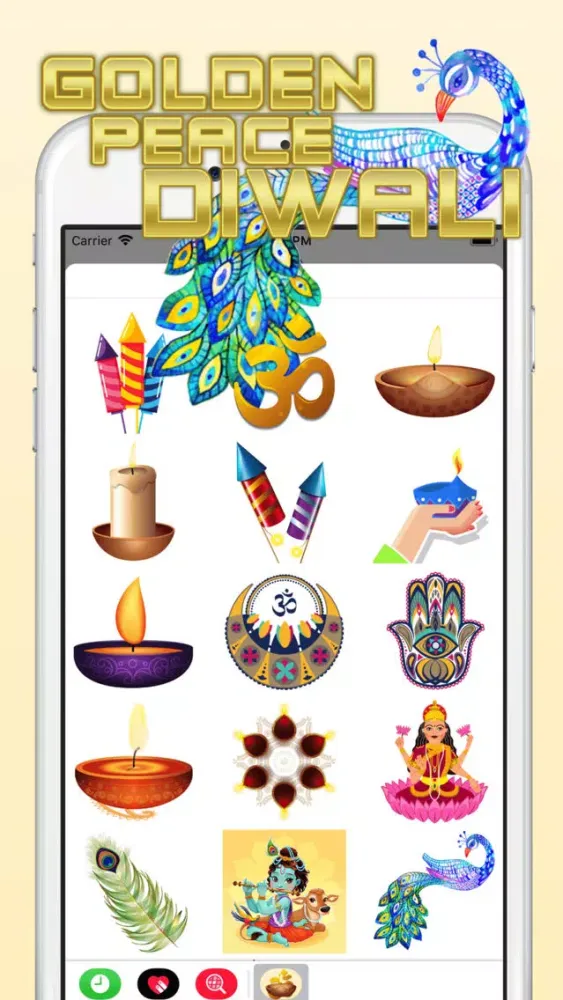 Screenshot di Golden Peace Diwali Sticker