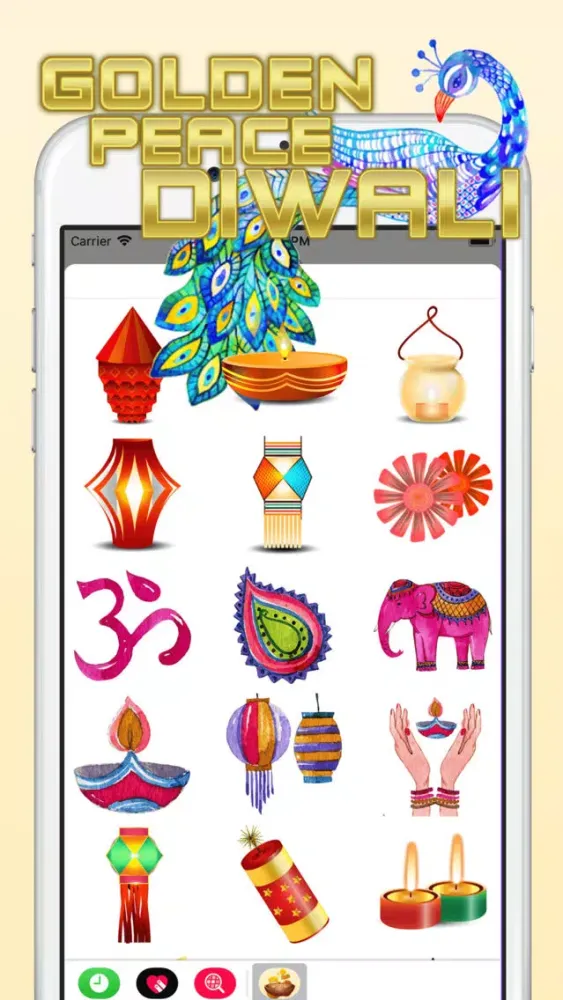 Screenshot di Golden Peace Diwali Sticker