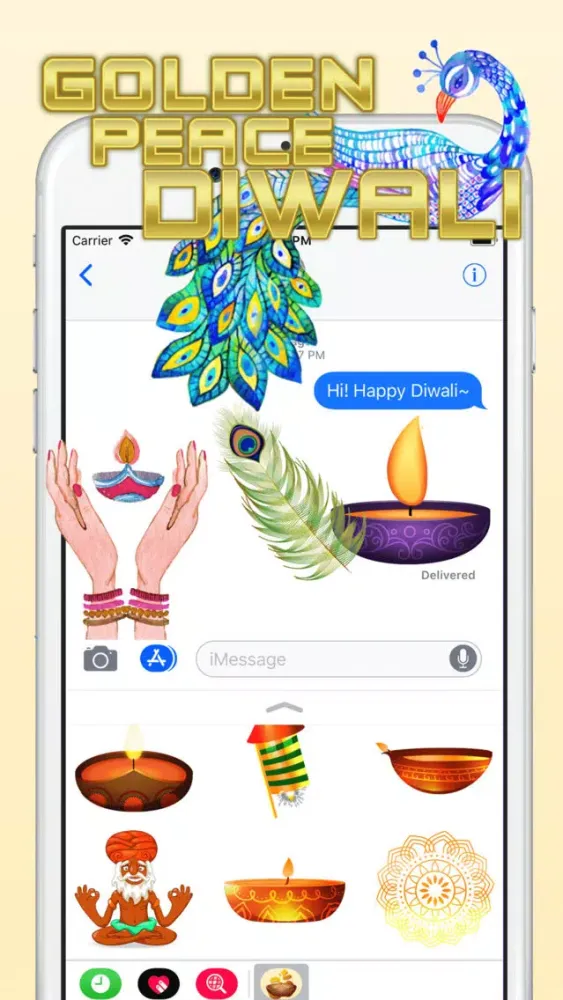 Screenshot di Golden Peace Diwali Sticker