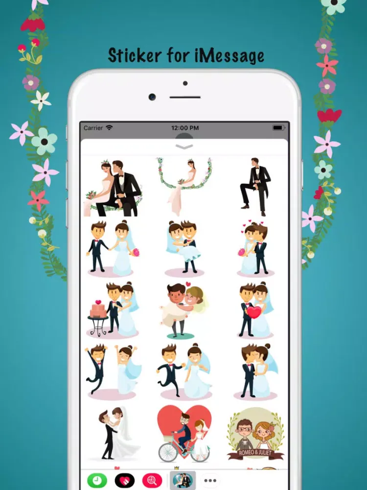 Captures d'écran de Just Married Couple Sticker iPad 