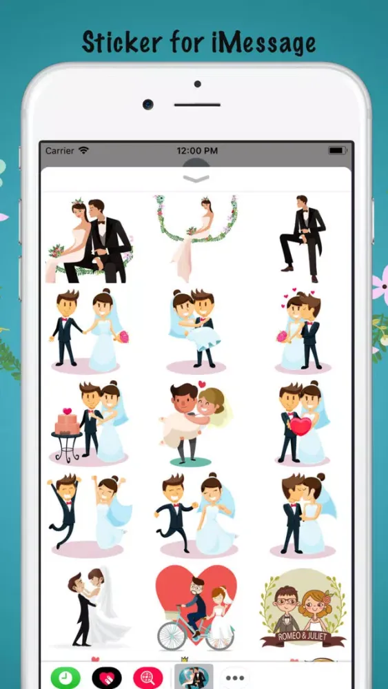Captures d'écran de Just Married Couple Sticker