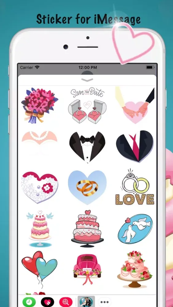 Captures d'écran de Just Married Couple Sticker