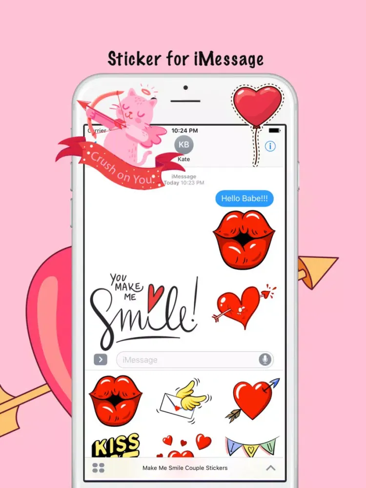 تصاویر Make Me Smile Couple Stickers iPad 