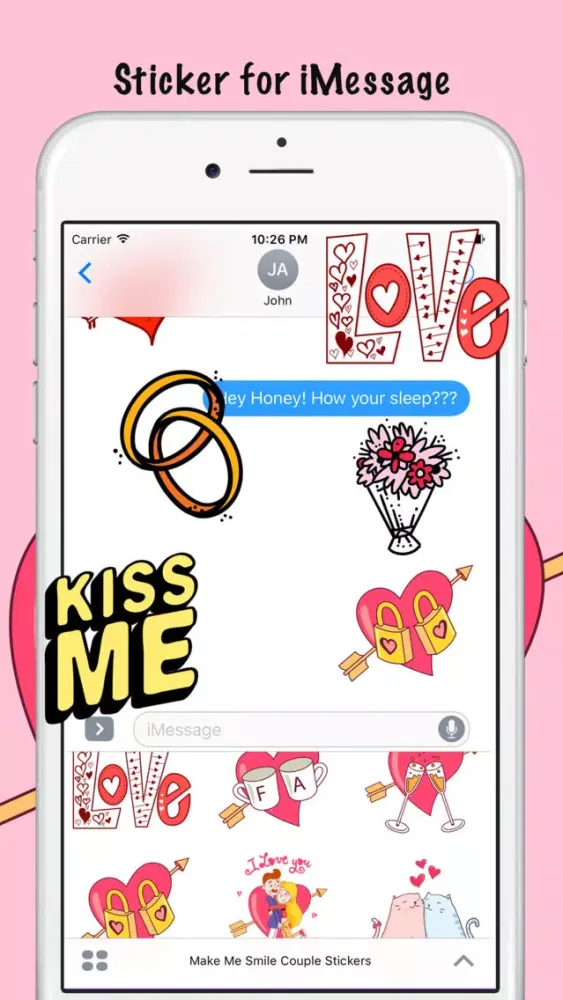 تصاویر Make Me Smile Couple Stickers