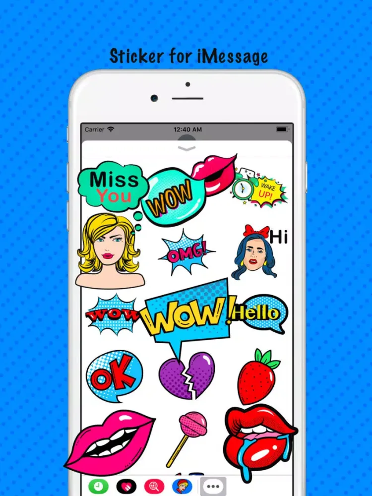 Modern Pop Art Funny Sticker iPad  स्क्रीनशॉट