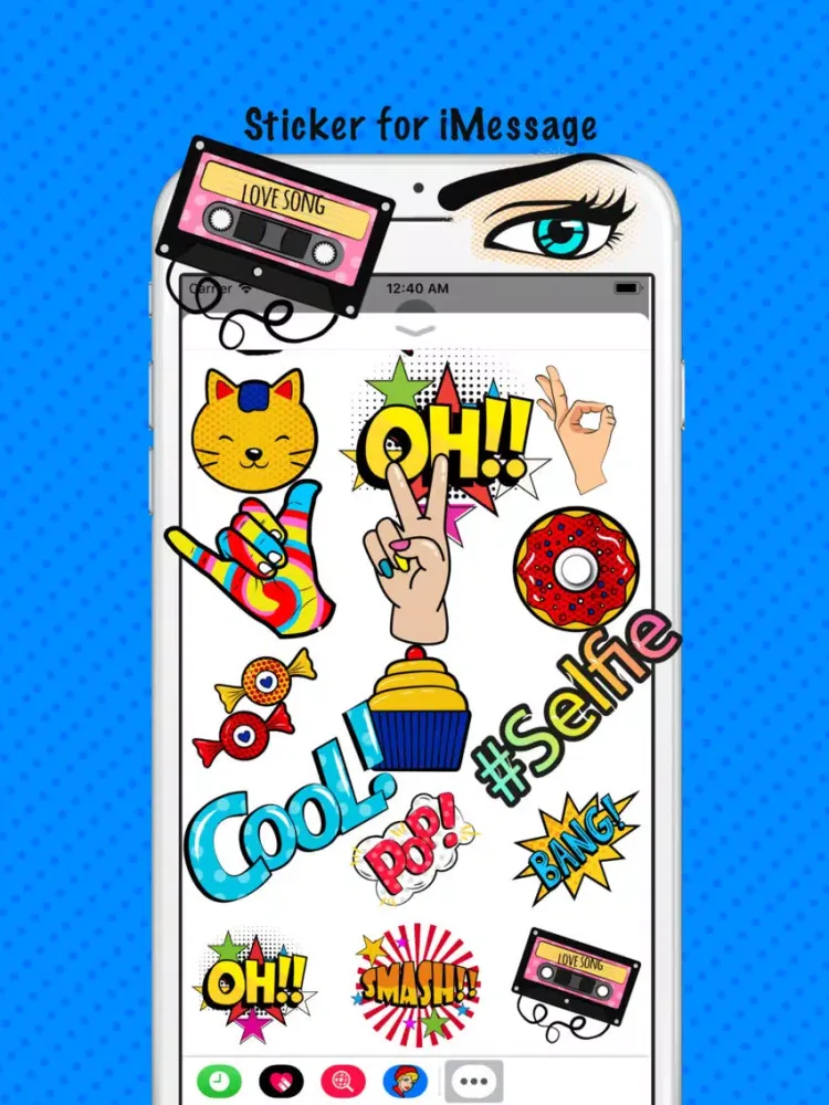 Modern Pop Art Funny Sticker iPad  स्क्रीनशॉट