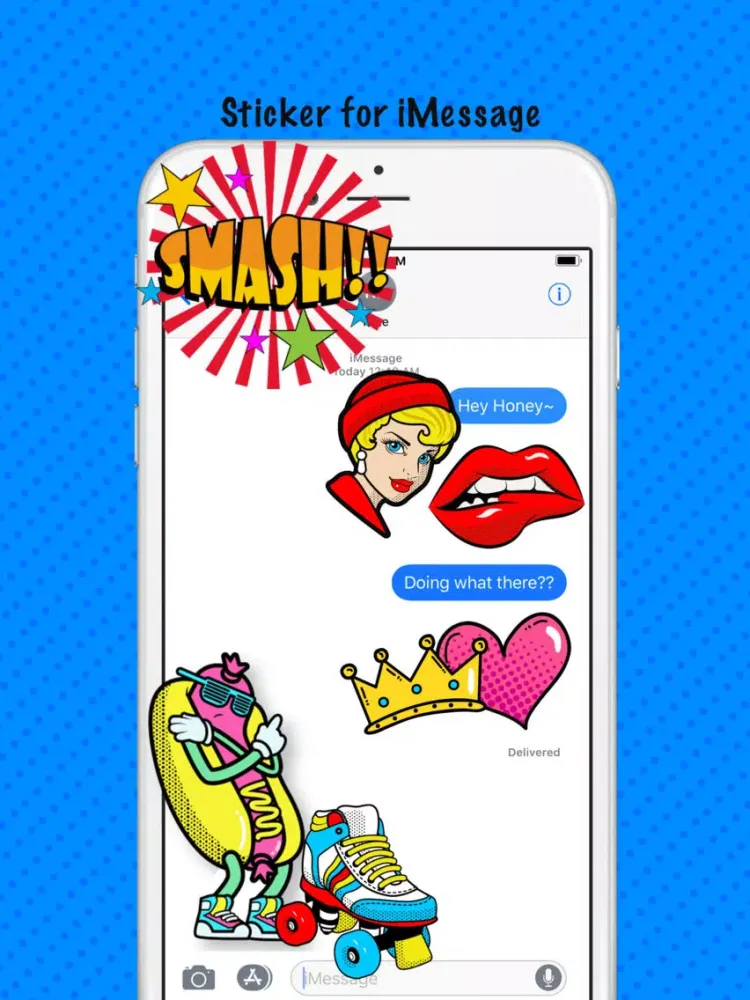 Modern Pop Art Funny Sticker iPad  स्क्रीनशॉट