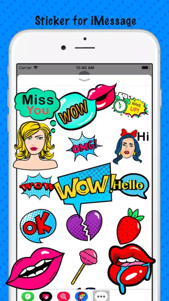 Modern Pop Art Funny Sticker स्क्रीनशॉट
