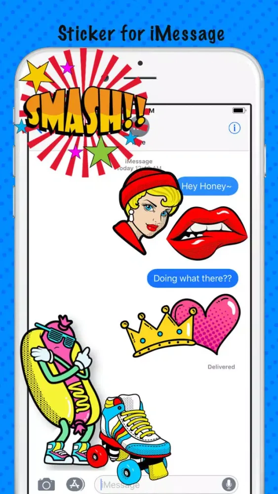Modern Pop Art Funny Sticker स्क्रीनशॉट