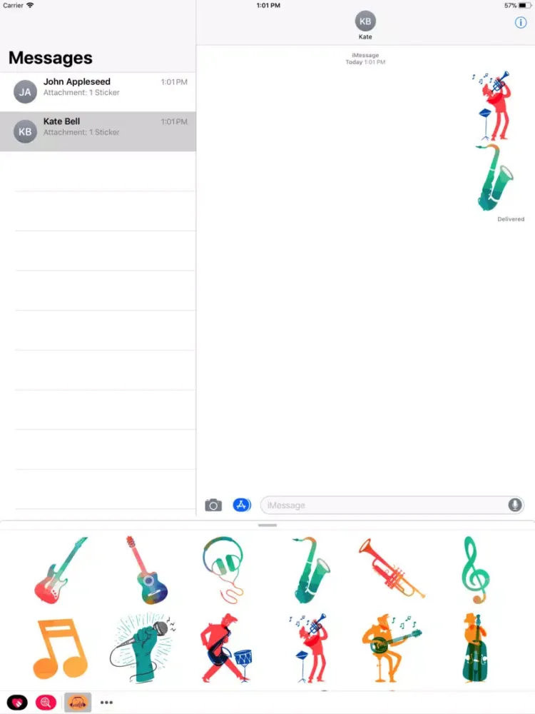 Musical Moment Stickers iPad  स्क्रीनशॉट