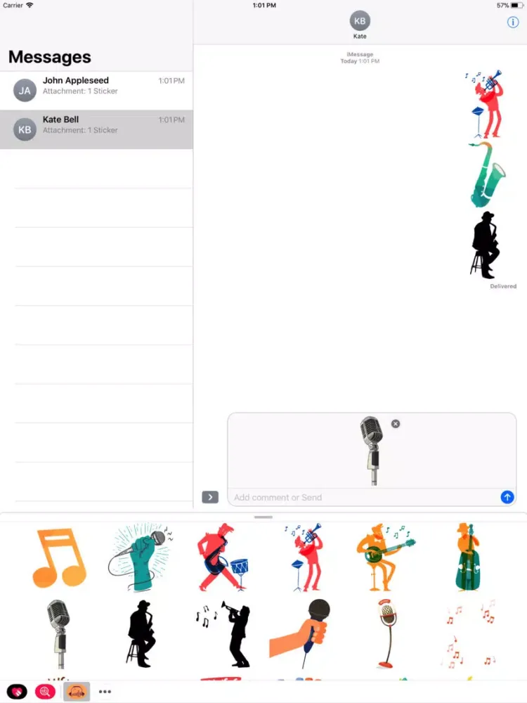 Musical Moment Stickers iPad  स्क्रीनशॉट
