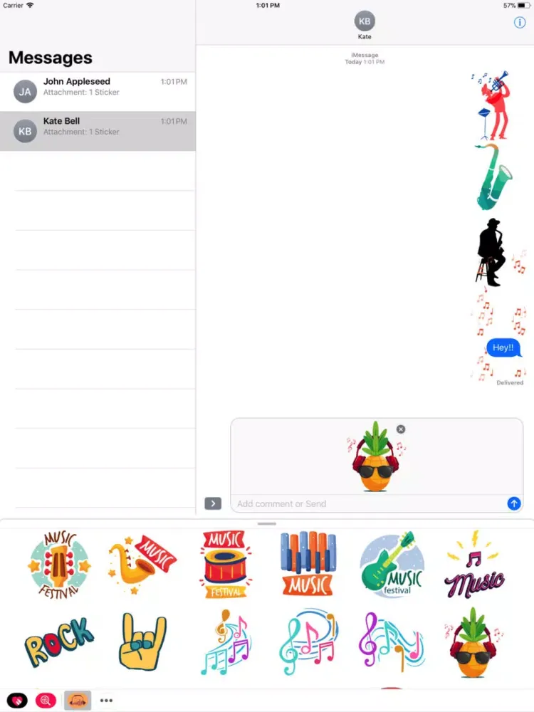 Musical Moment Stickers iPad  स्क्रीनशॉट