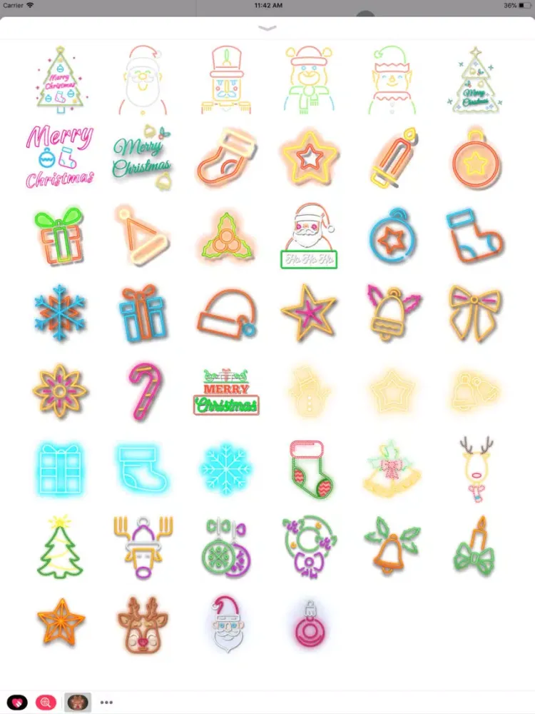 Christmas Lighten Stickers iPad  Screenshots