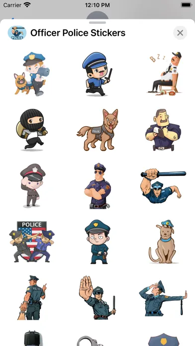 Officer Police Stickers سکرین شاٹس