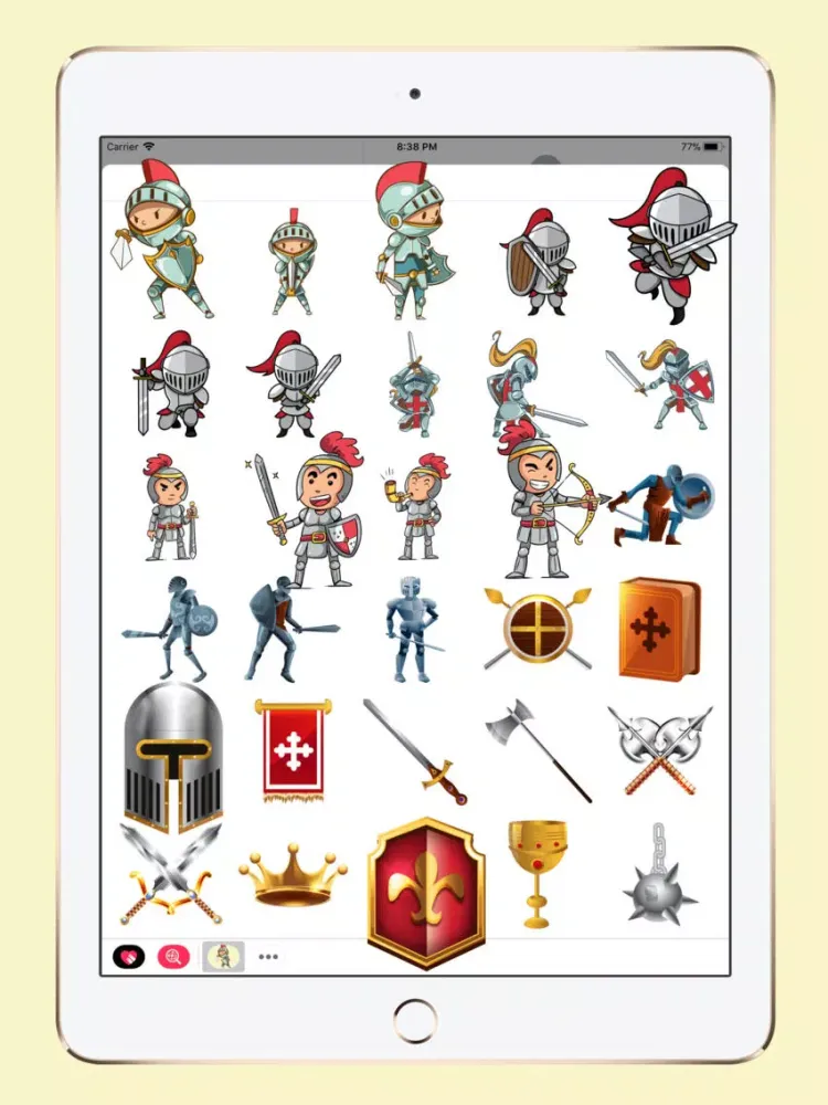 ภาพหน้าจอของ Royal Warrior Stickers iPad 