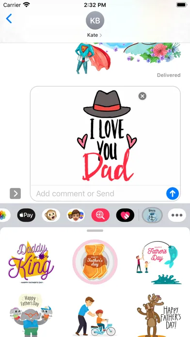 Скриншоты My Dear Father's Day Stickers