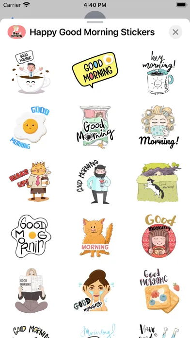 Happy Good Morning Stickers Screenshots