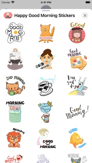 Happy Good Morning Stickers Screenshots