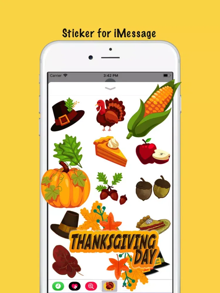 Capturas de tela do Thanksgiving Day Sticker Wish iPad 