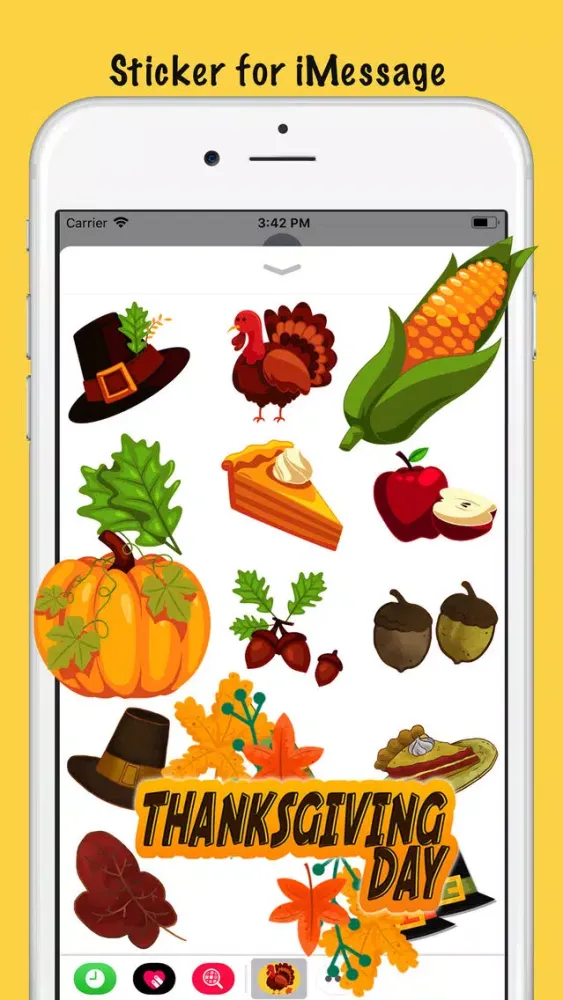 Capturas de tela do Thanksgiving Day Sticker Wish