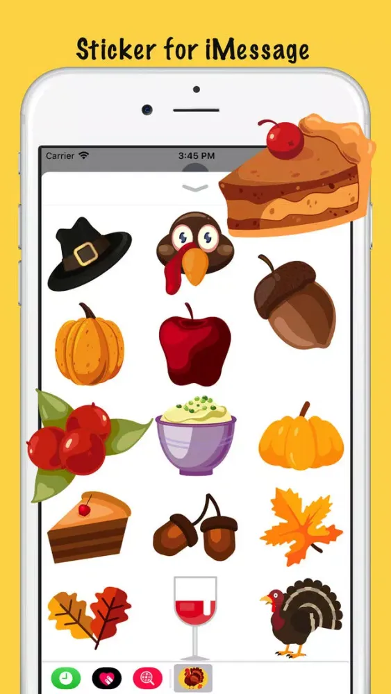 Capturas de tela do Thanksgiving Day Sticker Wish