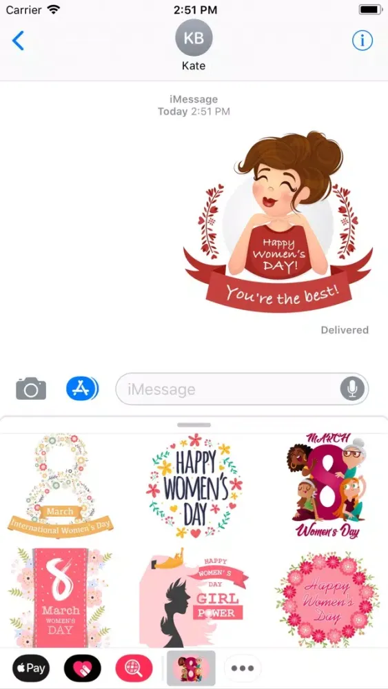 Woman's Day Modern Stickers スクリーンショット