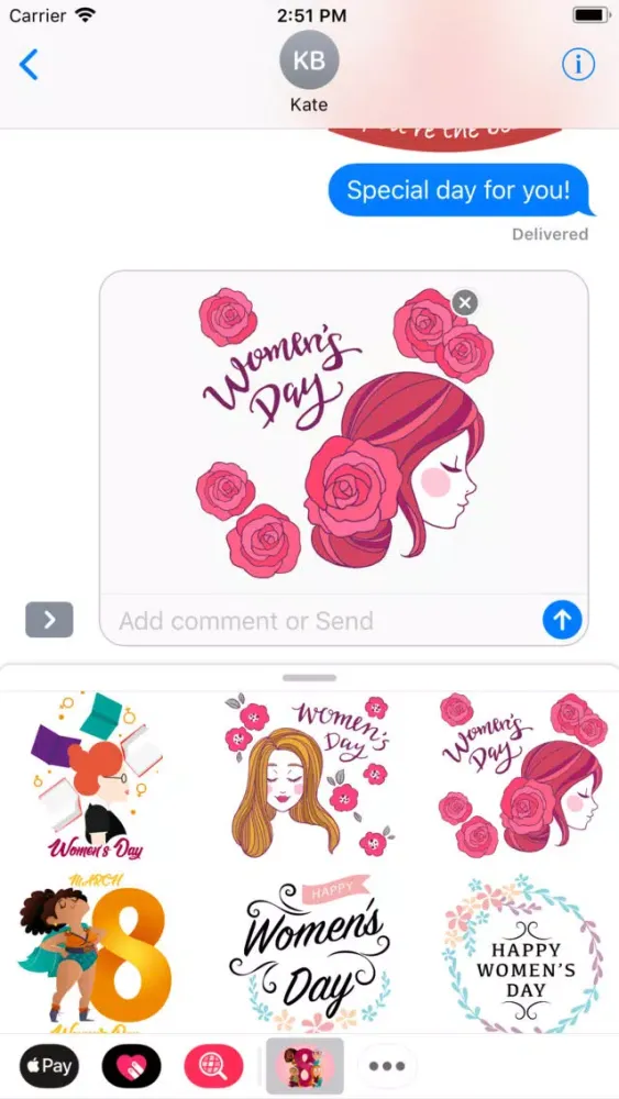 Woman's Day Modern Stickers スクリーンショット
