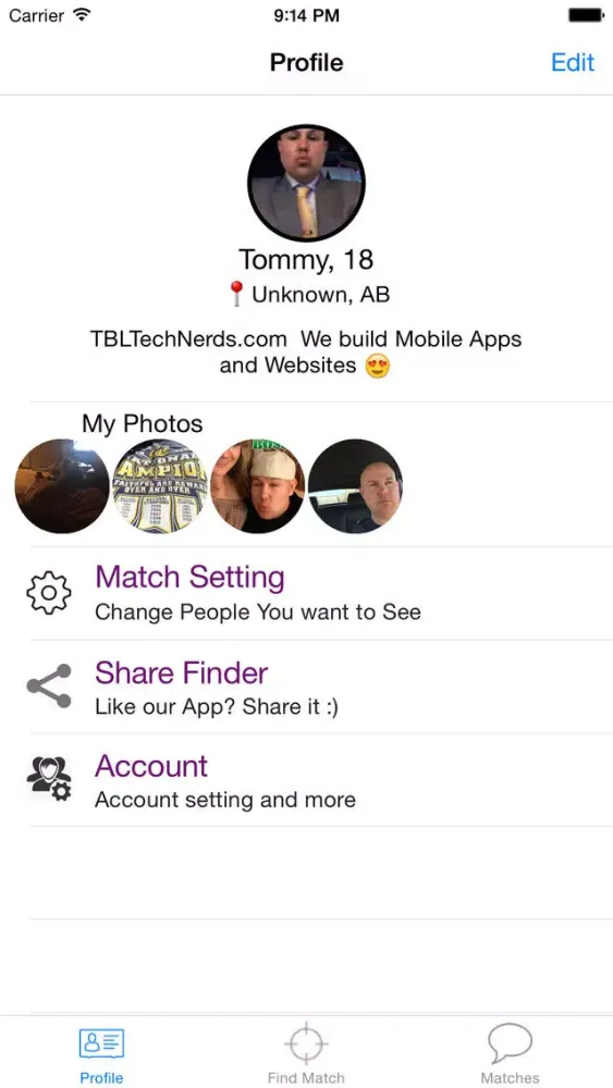 Ảnh chụp màn hình của MeetMe Social App