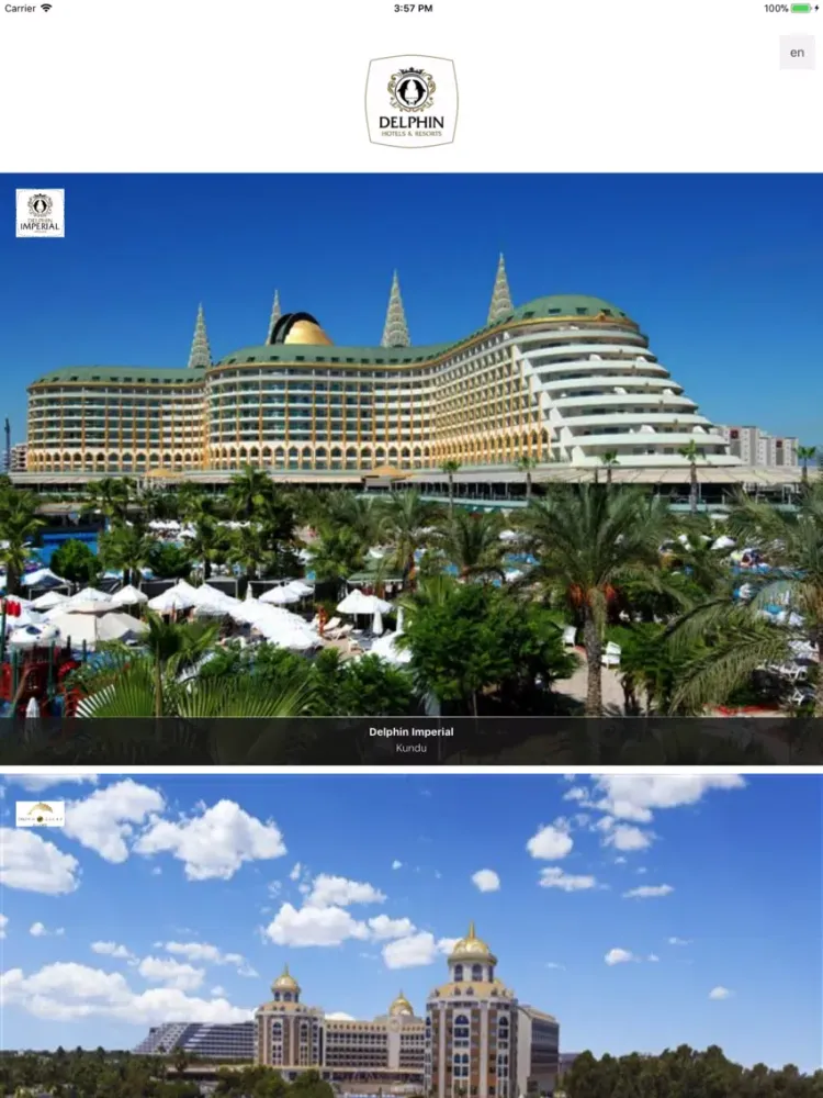 Delphin Hotels Resorts iPad  Screenshots