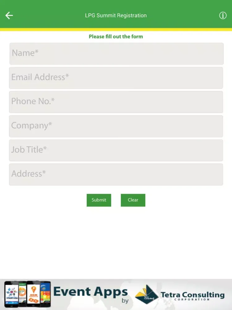 Ảnh chụp màn hình của LPG Summit Navigator iPad 
