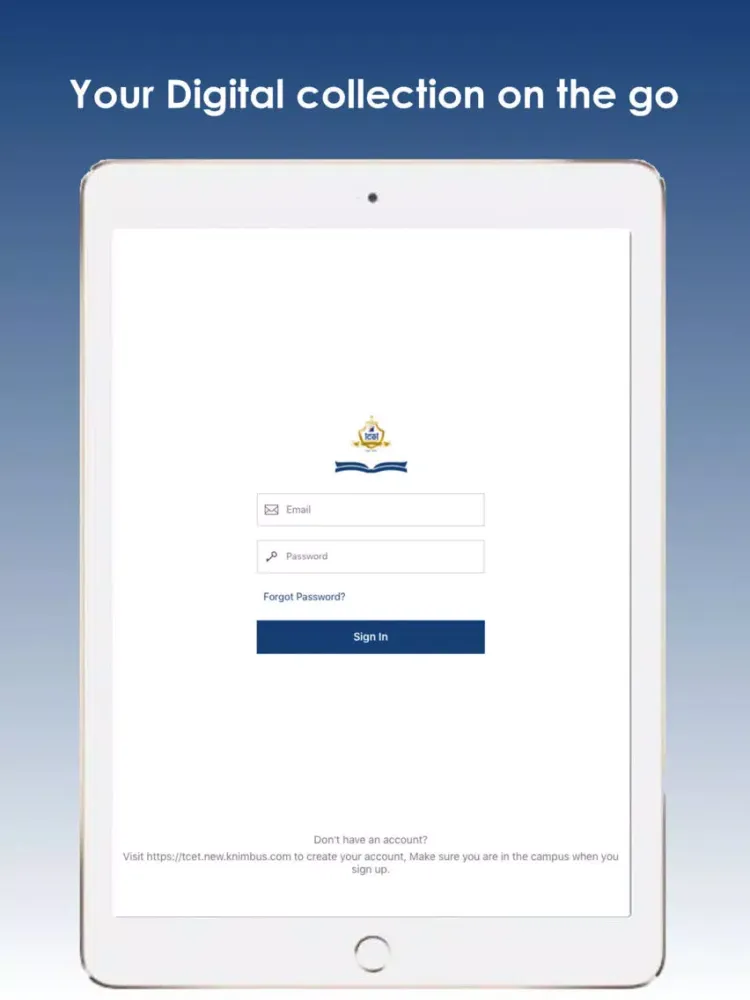 TCET eLibrary iPad  Screenshots