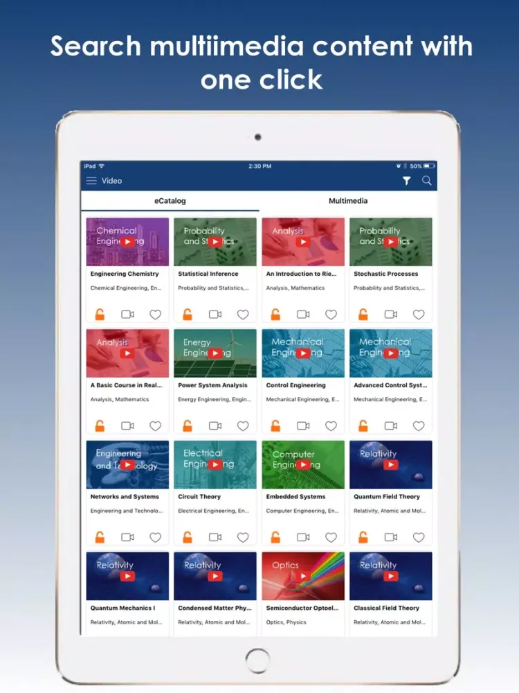 TCET eLibrary iPad  Screenshots