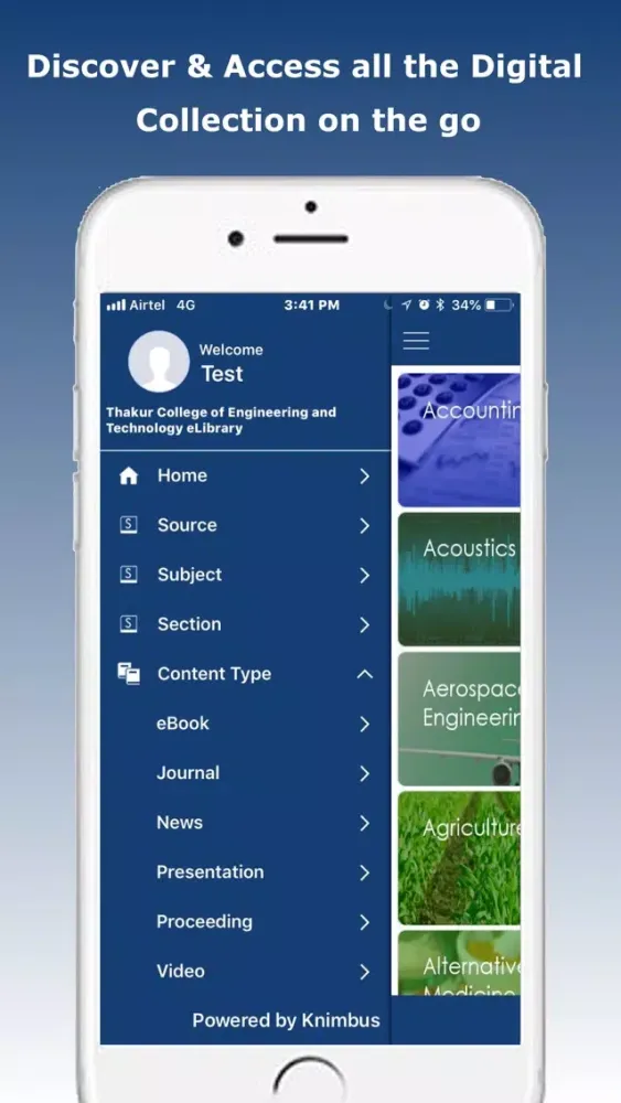 TCET eLibrary Screenshots