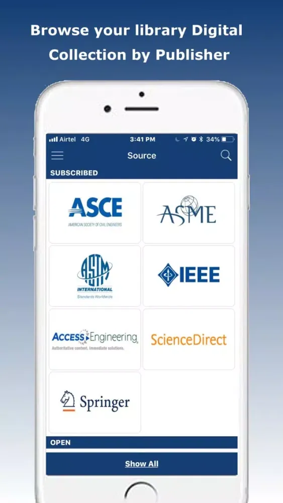 TCET eLibrary Screenshots