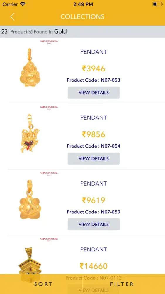 Tangkapan layar Anjali Jewellers