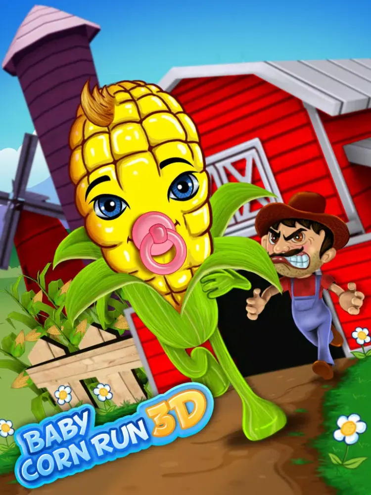 Ảnh chụp màn hình của ``Baby Corn Run 3D Farm Race - Real Vegetable Endless Runner Dash Racing Free by Top Crazy Games iPad 