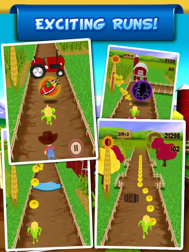 Ảnh chụp màn hình của ``Baby Corn Run 3D Farm Race - Real Vegetable Endless Runner Dash Racing Free by Top Crazy Games iPad 