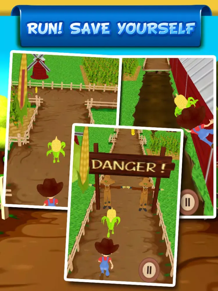 Ảnh chụp màn hình của ``Baby Corn Run 3D Farm Race - Real Vegetable Endless Runner Dash Racing Free by Top Crazy Games iPad 
