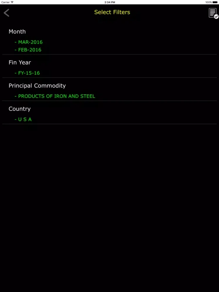 Capturas de pantalla de EXIM Analytics iPad 