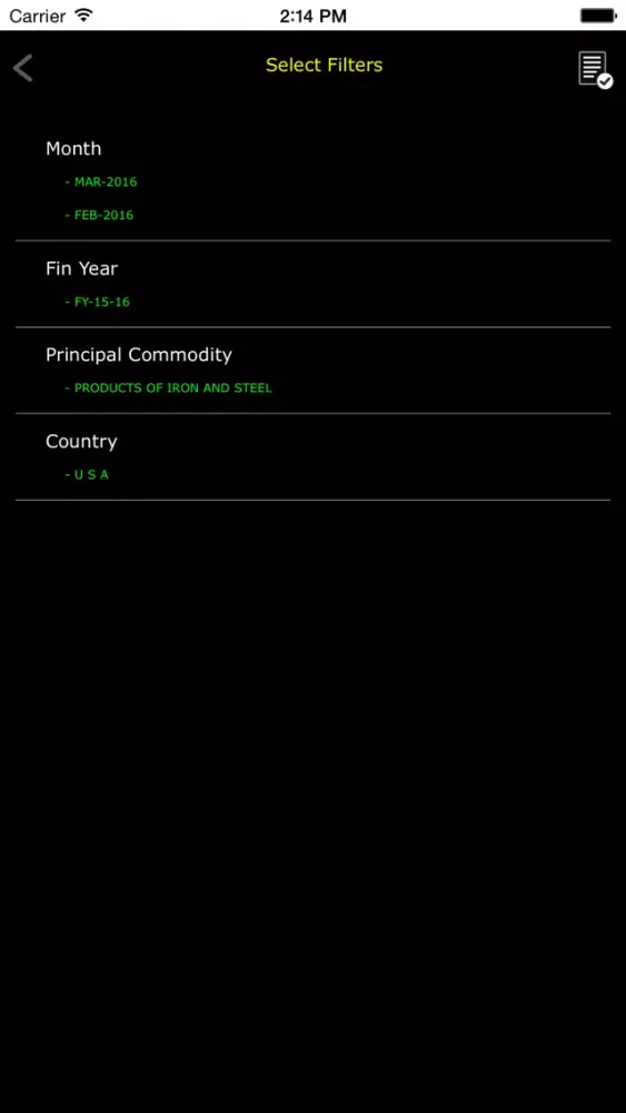 Capturas de pantalla de EXIM Analytics