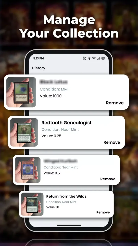 Capturas de tela do TCG Card Scanner - MTG Value