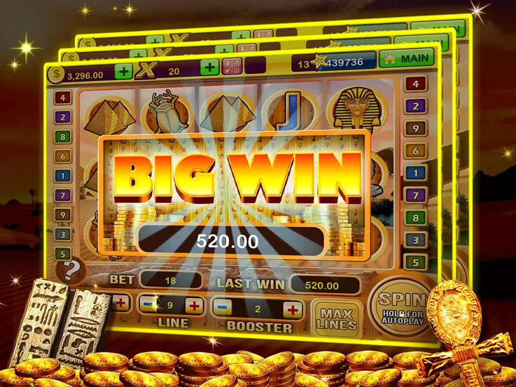 A Pharaoh's Gold Las Vegas Progressive Casino Slots iPad  スクリーンショット