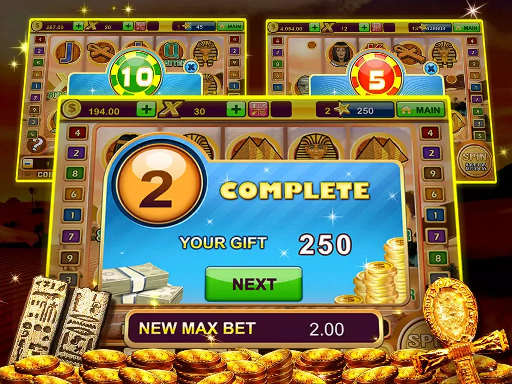 A Pharaoh's Gold Las Vegas Progressive Casino Slots iPad  スクリーンショット