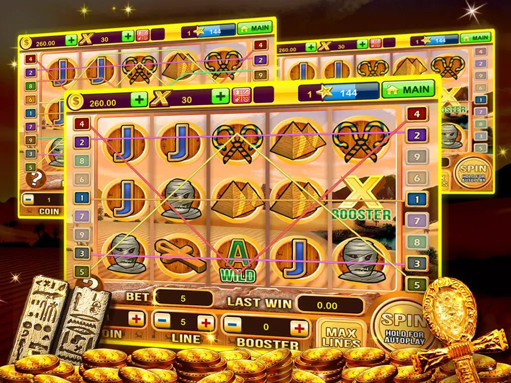 A Pharaoh's Gold Las Vegas Progressive Casino Slots iPad  スクリーンショット