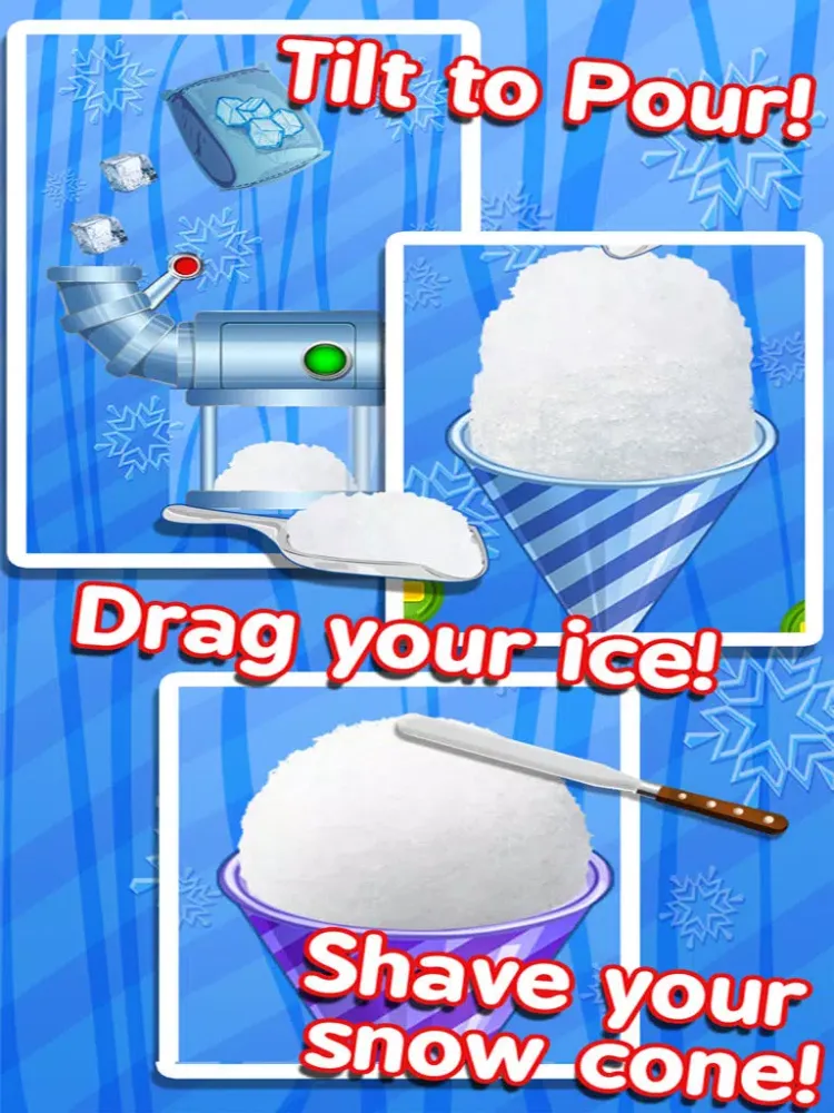 صور Awesome Snow Cone Frozen Ice Food Dessert Maker iPad 