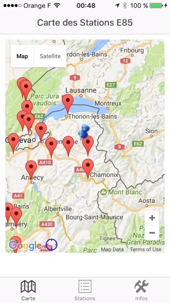 Tangkapan layar E85 France