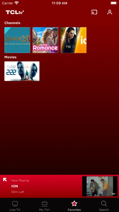 Tangkapan skrin TCL TV+