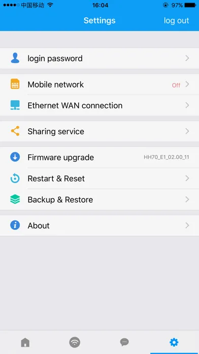 Tangkapan layar Alcatel WiFi Link