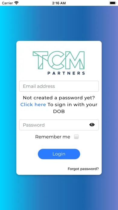 Capturas de tela do TCM E TImesheets